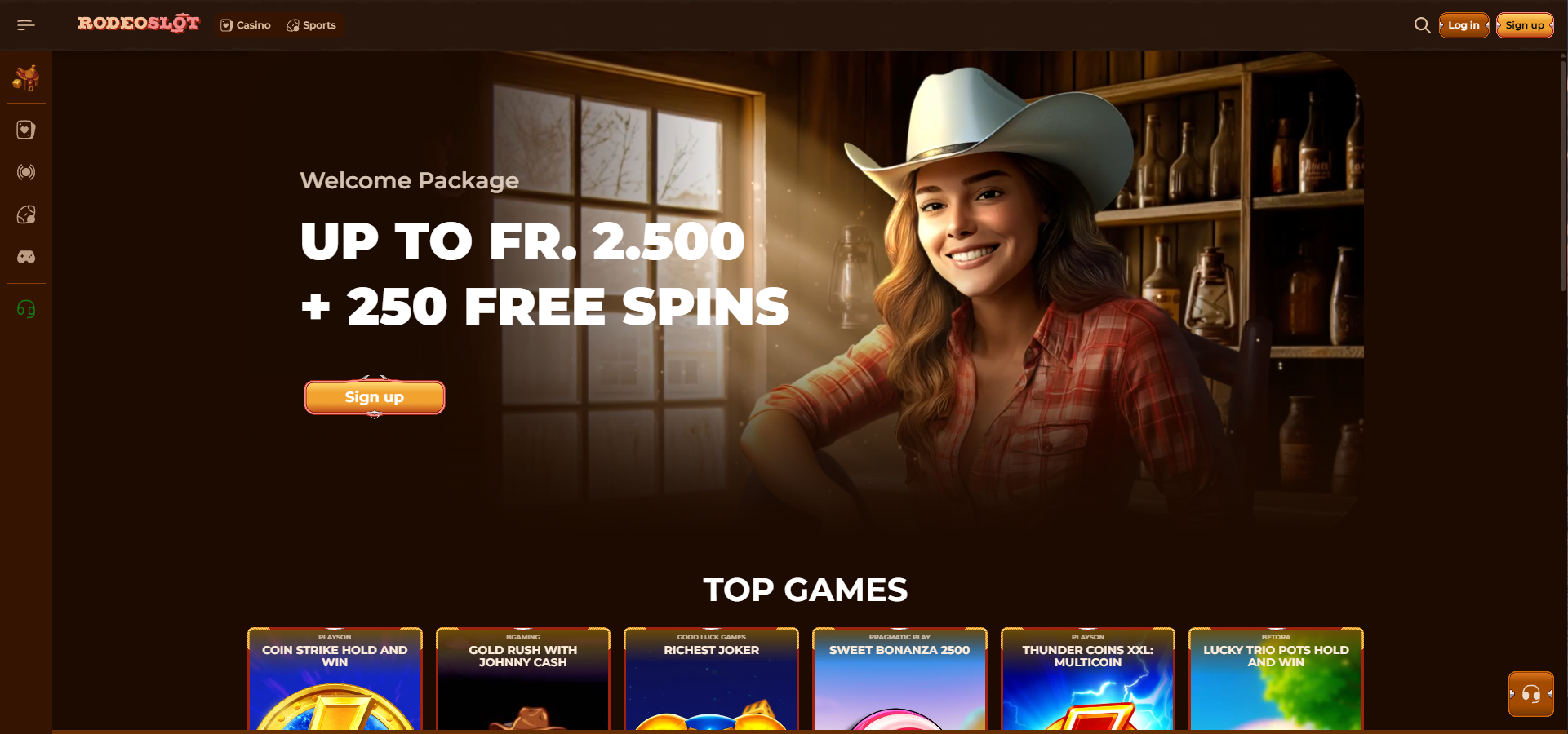 RodeoSlot homepage